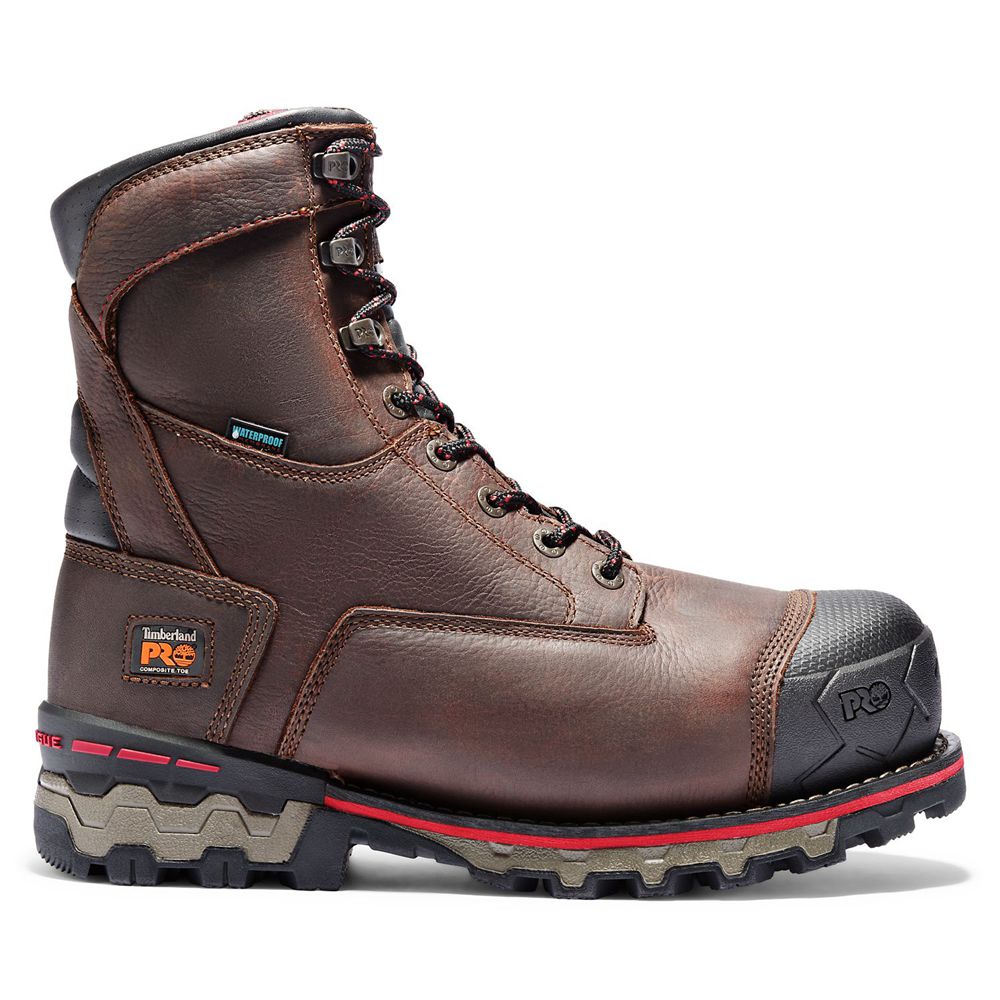 Bocanci De Muncă Timberland Barbati Maro - Pro® Boondock 8" Comp Toe - Romania - RGXTNA368